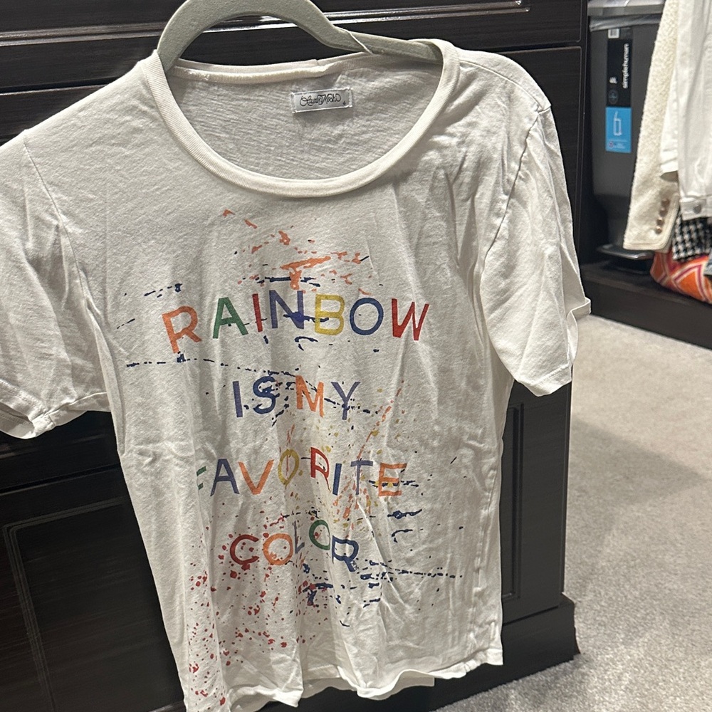 Lauren Moshi Cream Graphic Tee